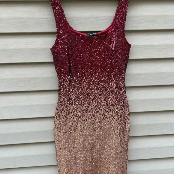 Vintage Speechless Y2K red gold sequin Swiftie Grammy inspired dress prom size 9 Vintage Speechless Y2K red gold sequin Swiftie Grammy inspired dress prom size 9
